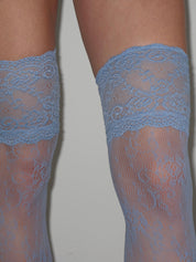 PROD light blue / One size Lace Splice Thigh Highs