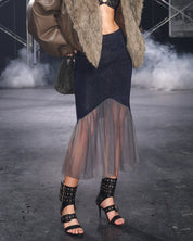 PROD Luna Sheer Mesh Skirt Navy