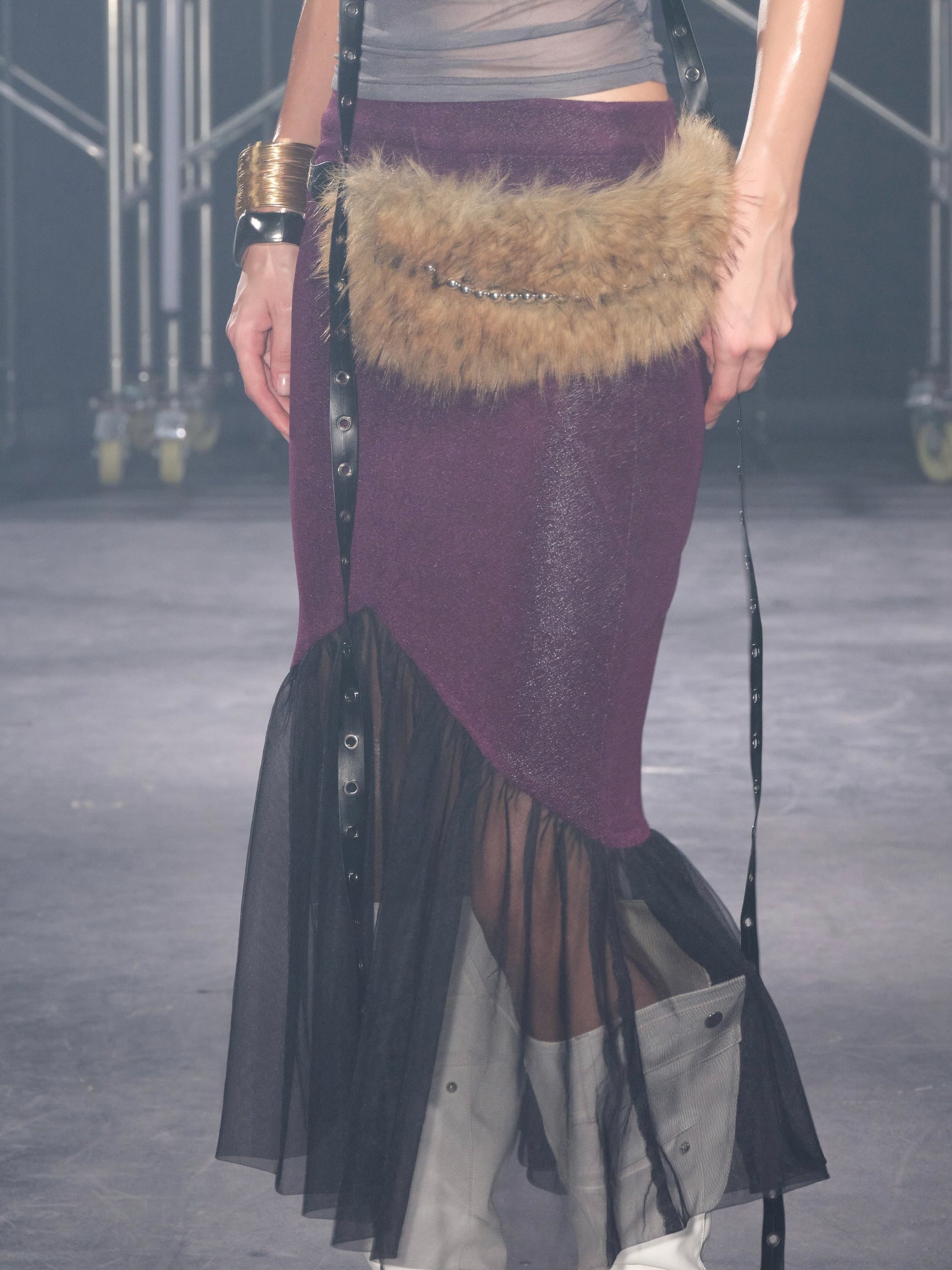 PROD  Luna Sheer Mesh Skirt Purple