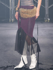 PROD  Luna Sheer Mesh Skirt Purple