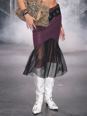 PROD  Luna Sheer Mesh Skirt Purple