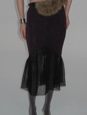 PROD  Luna Sheer Mesh Skirt Purple