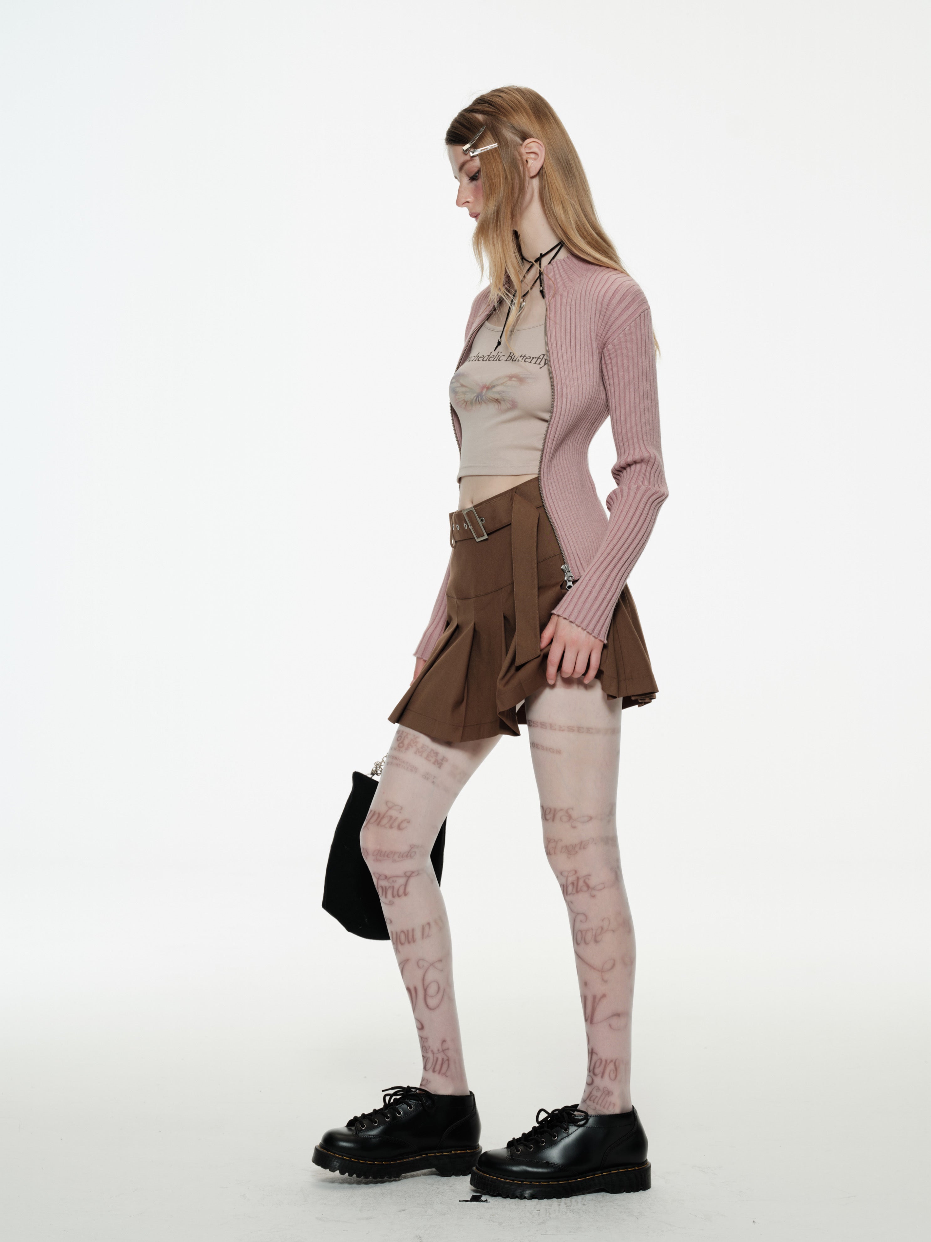 【I AM MARI】Peltoo Cotton Mini Skirt (Belt Set) Designer fashion, Seoul-fully created | W Concept