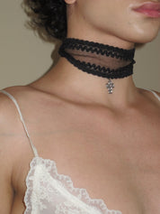 PROD Mora Lace Cross Choker