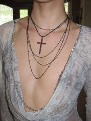 PROD Multi-Layer Necklace Crimson Cross Layered Necklace