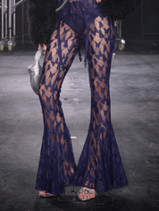 PROD Navy / XS / In-stock Butterfly Mesh Flare Pants