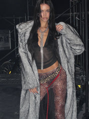 PROD Nyra Oversized Faux Fur Coat Gray