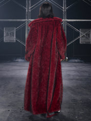 PROD Nyra Oversized Faux Fur Coat Red