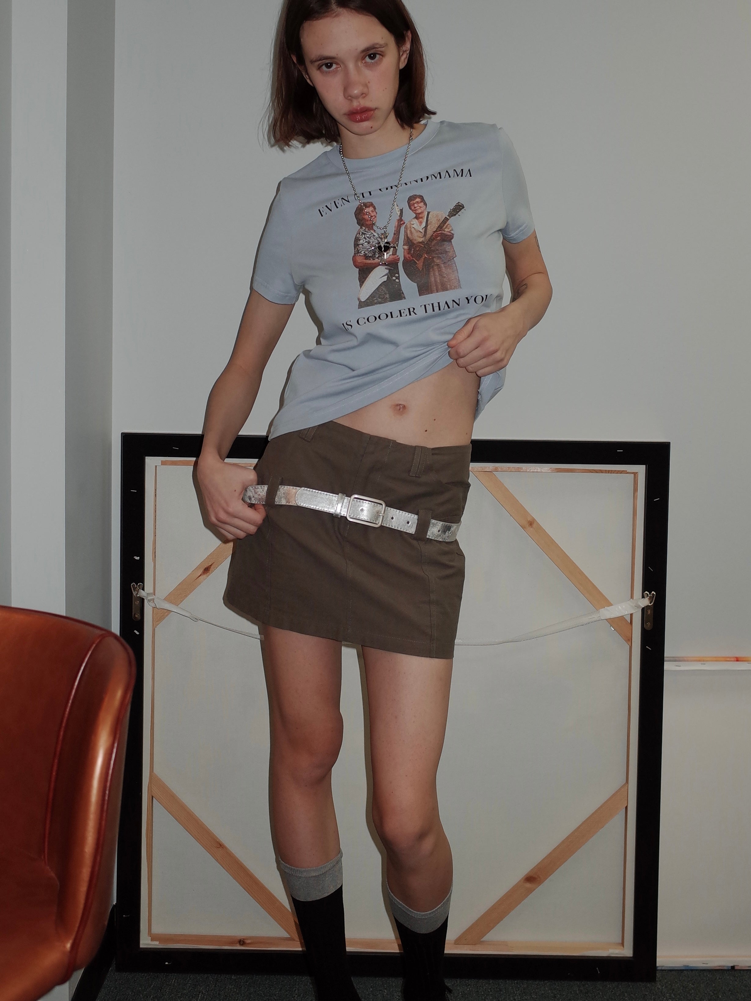 PROD  Olive Green Short Skirt