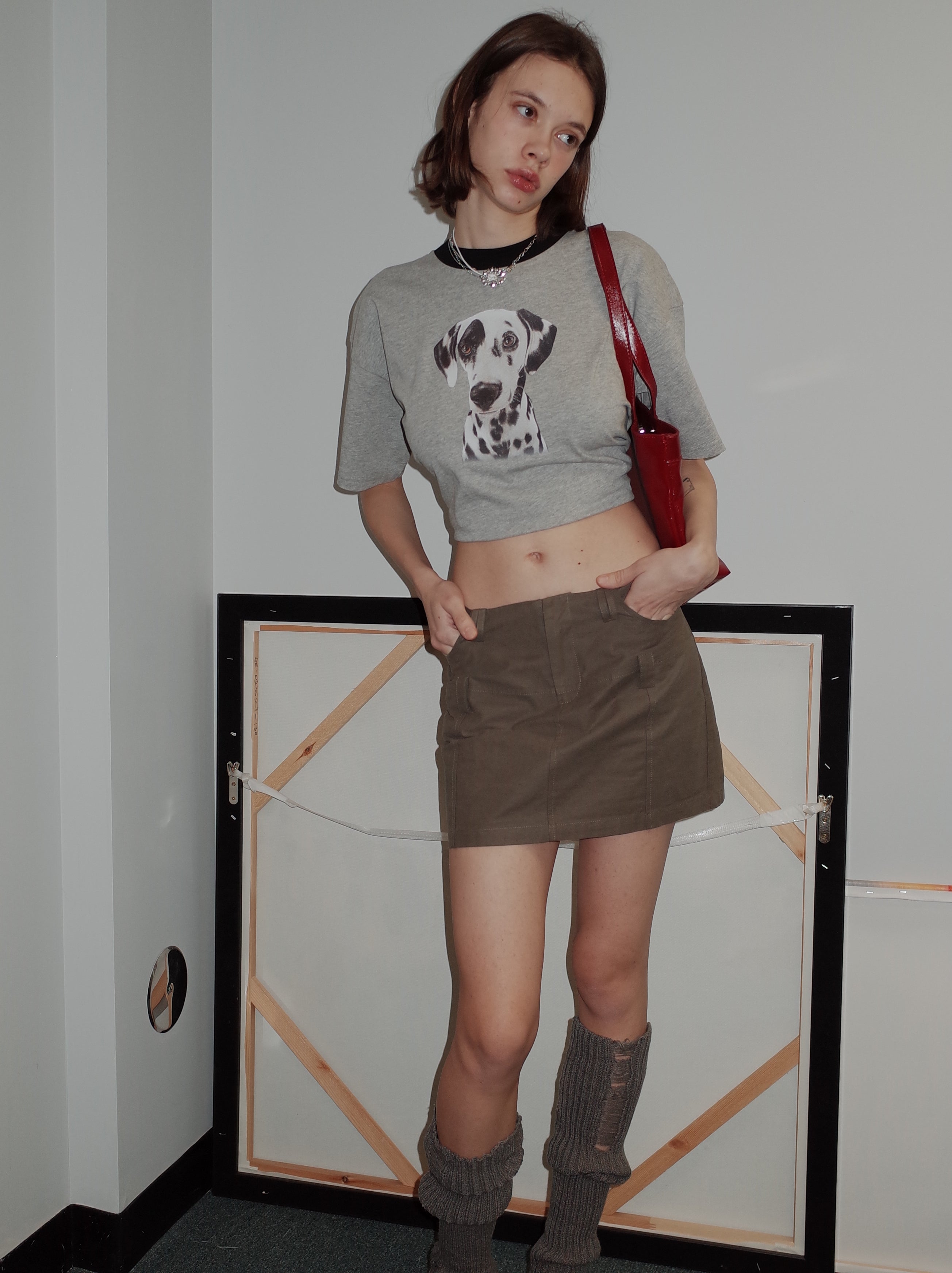 PROD  Olive Green Short Skirt