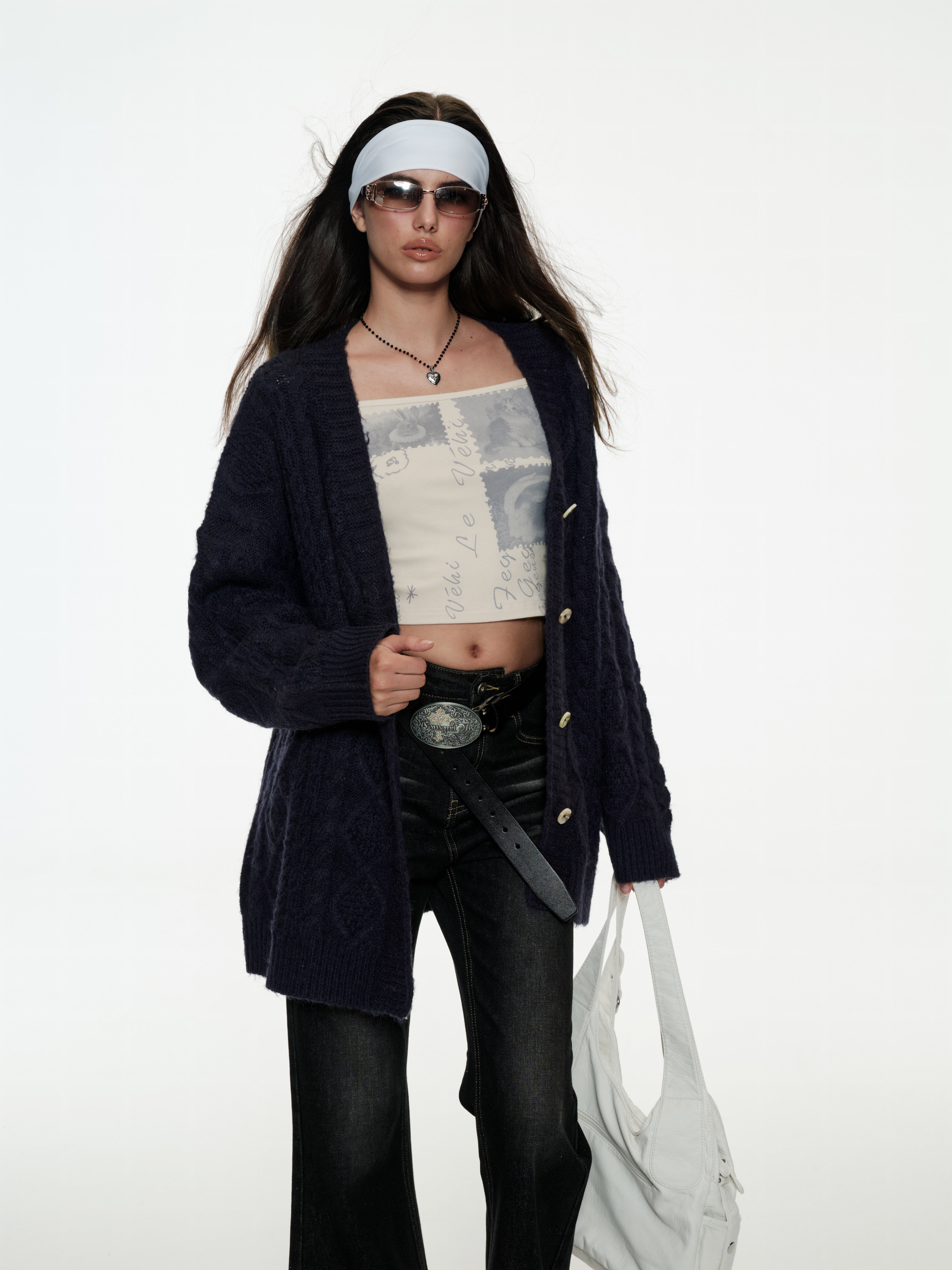PROD Open-Front Knit Cardigan