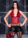 PROD Ophelia Faux Fur Halter Top Red