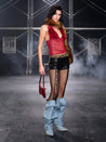 PROD Ophelia Faux Fur Halter Top Red