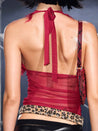 PROD Ophelia Faux Fur Halter Top Red