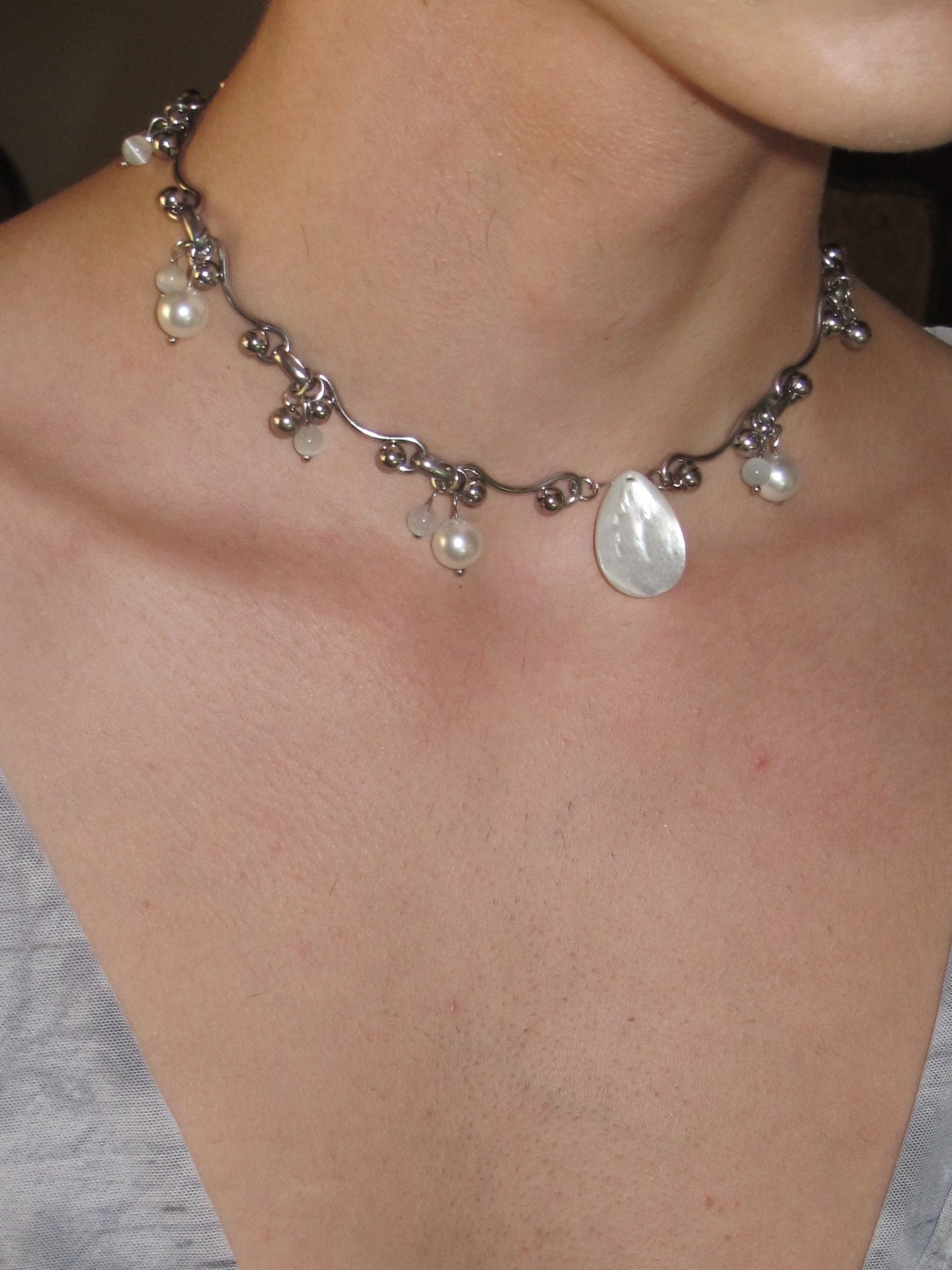PROD Pearl Charm Necklace Liora & Alba Layered Necklace Set