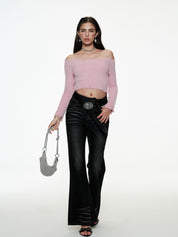 PROD Pink Off-The-Shoulder Top