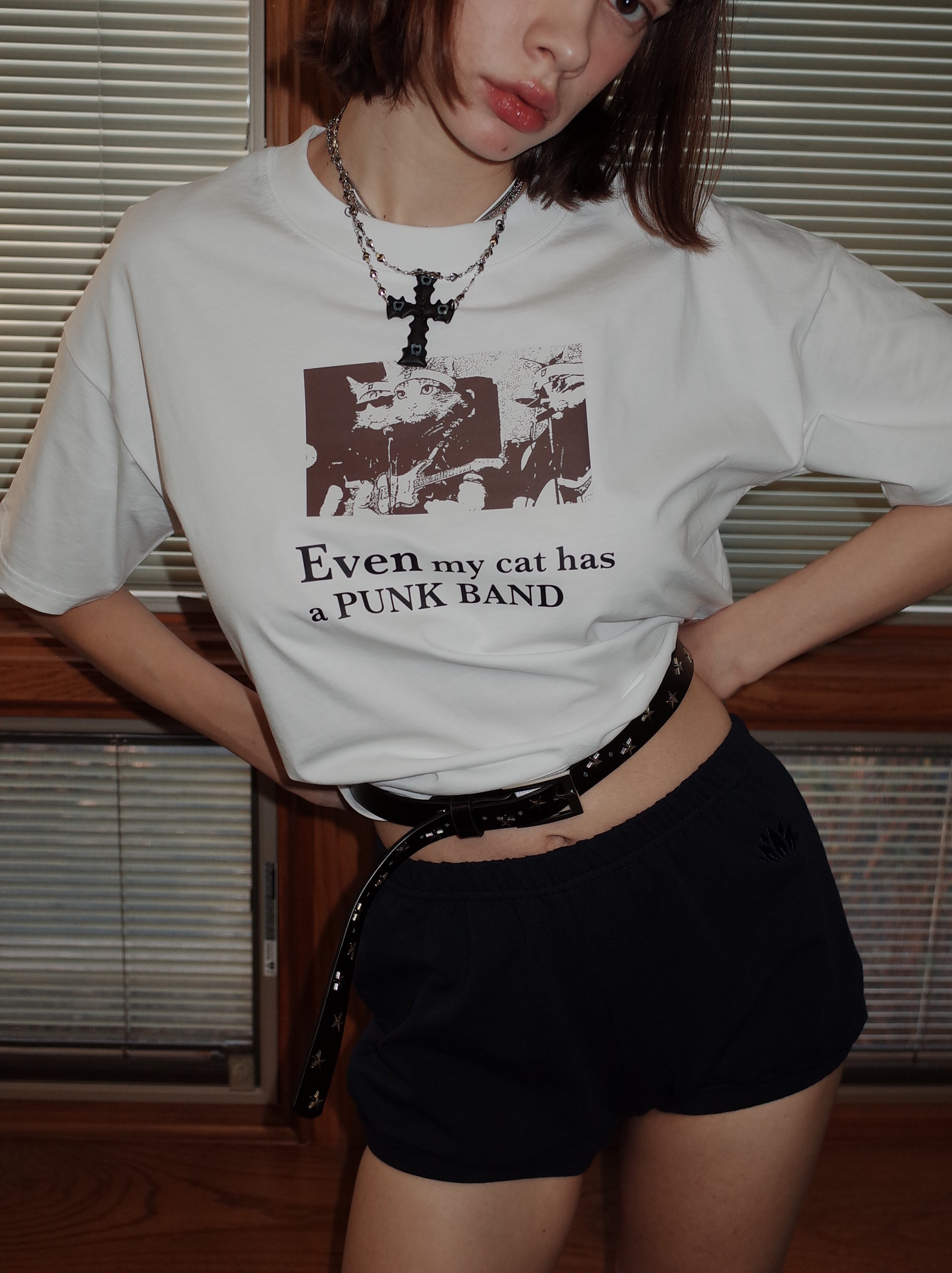 PROD  Punk Band Cat Boxy T-shirt