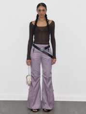 PROD  Purple Cargo Flared Pants