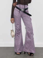 PROD  Purple Cargo Flared Pants