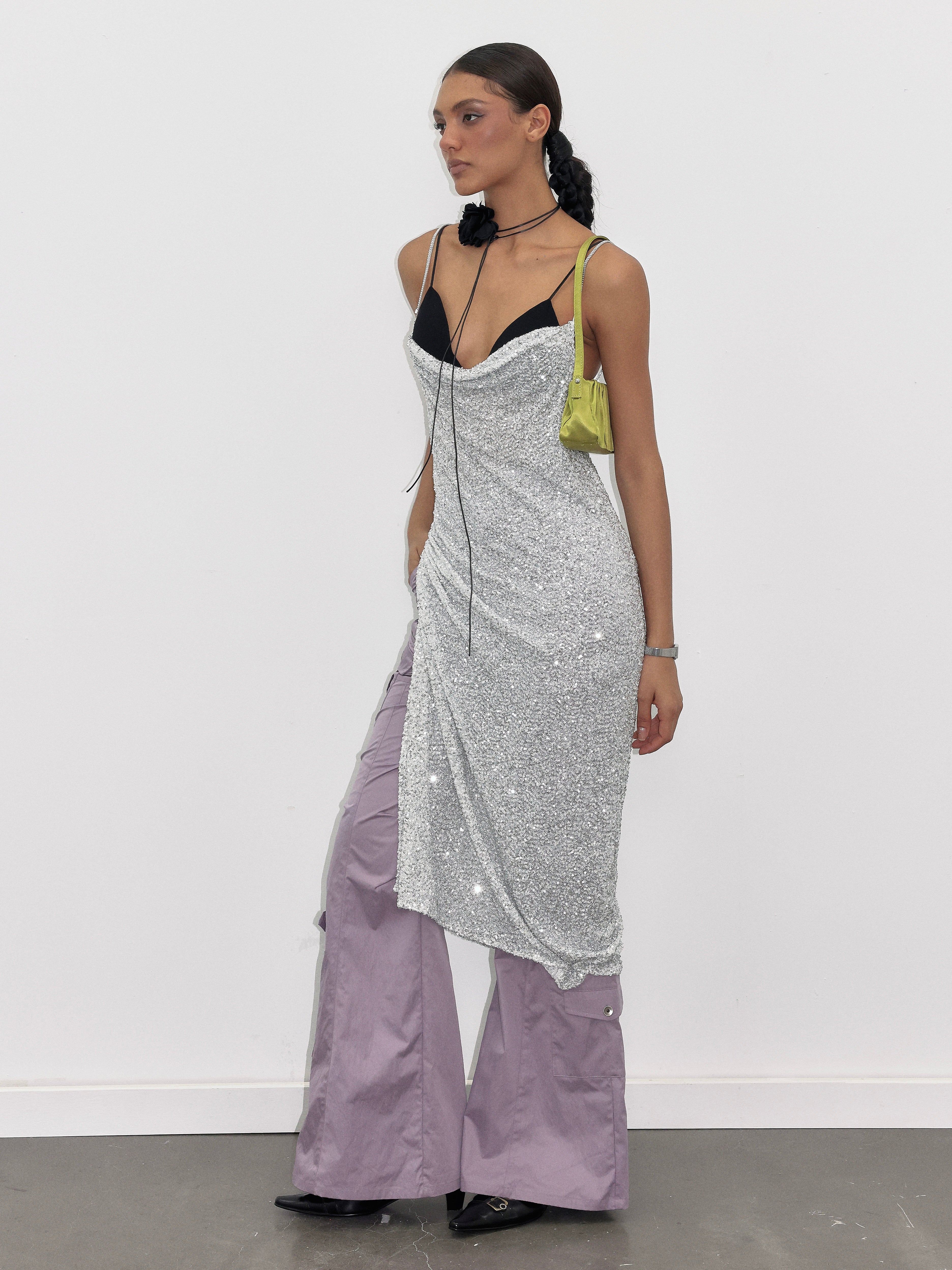 PROD  Purple Cargo Flared Pants