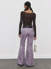 PROD  Purple Cargo Flared Pants