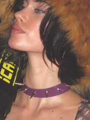 PROD Purple / One size / In-stock Purple Studded Choker