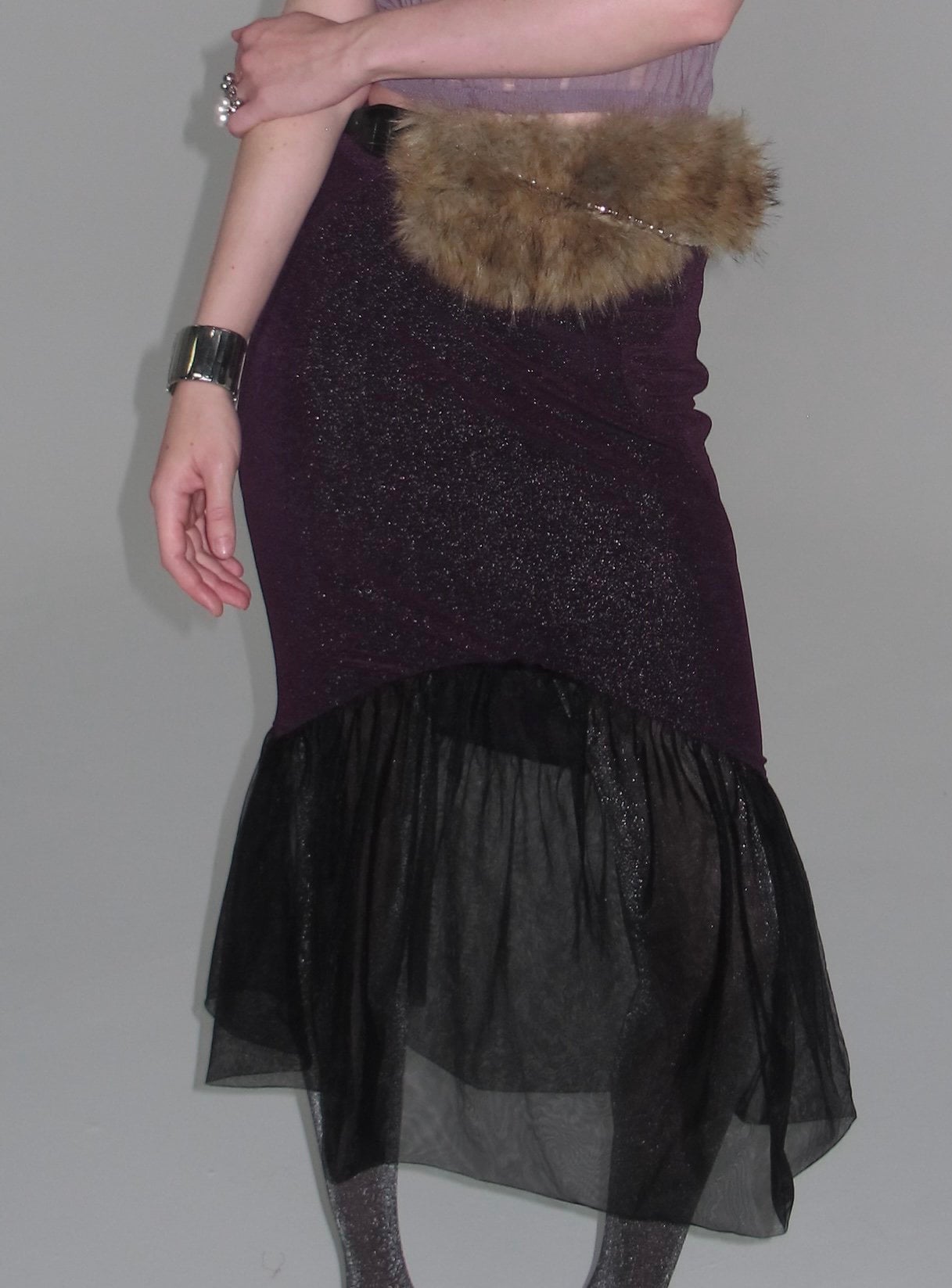  In-stock Luna Sheer Mesh Skirt Purple
