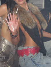 PROD Red / In-stock Punk Red Heart Belt