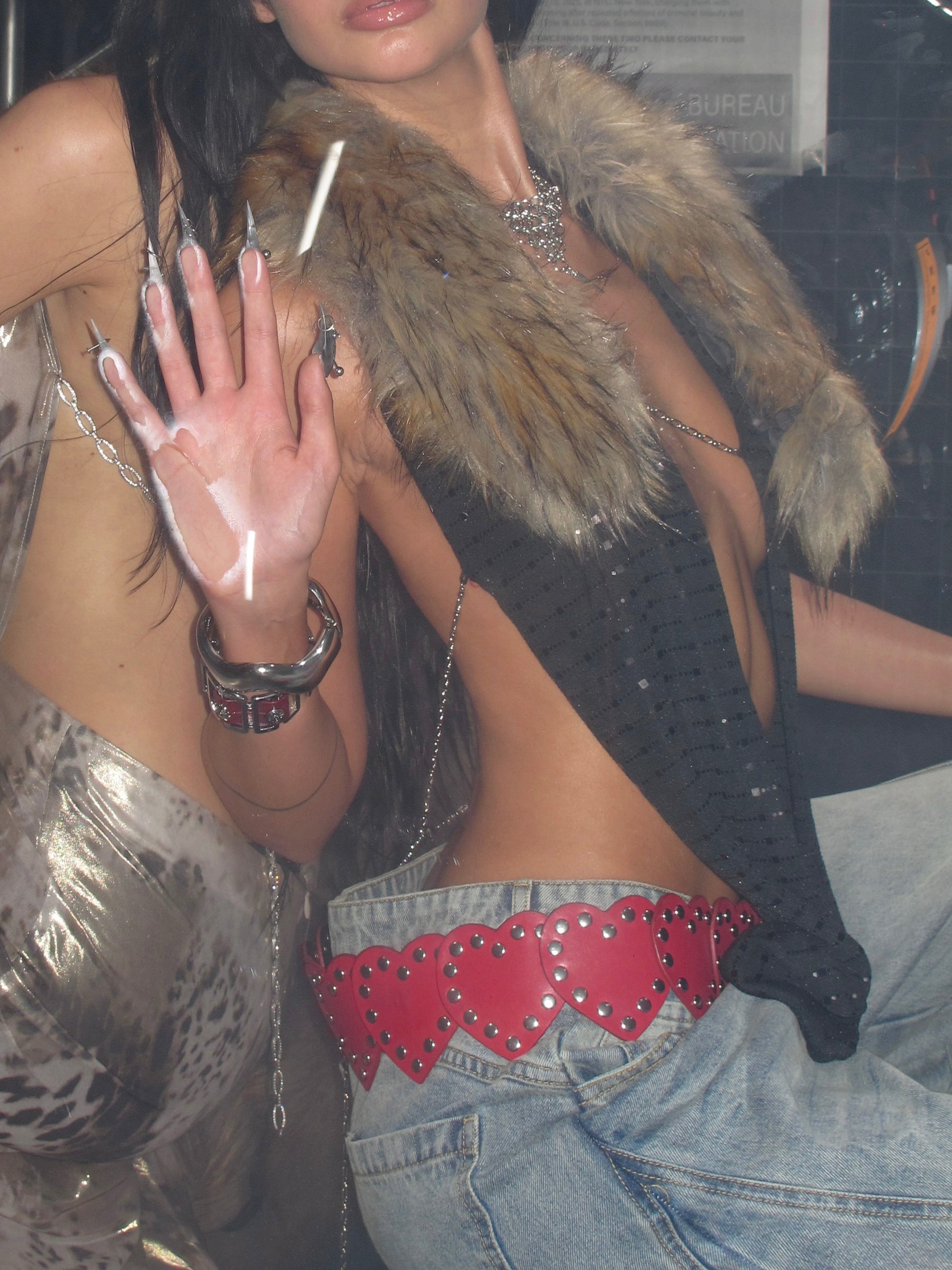 PROD Red / In-stock Punk Red Heart Belt