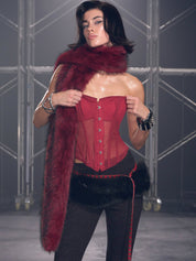 PROD Red / One size / In-stock Nyra Faux Fur Extra Long Scarf