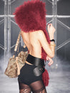PROD Red / One size / In-stock Wildfire Hooded Wrap Top (With Belt) Red