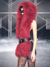 PROD Red / One size / In-stock Wildfire Hooded Wrap Top (With Belt) Red