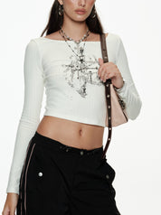 PROD Rhinestone Lace-Up Long Sleeve