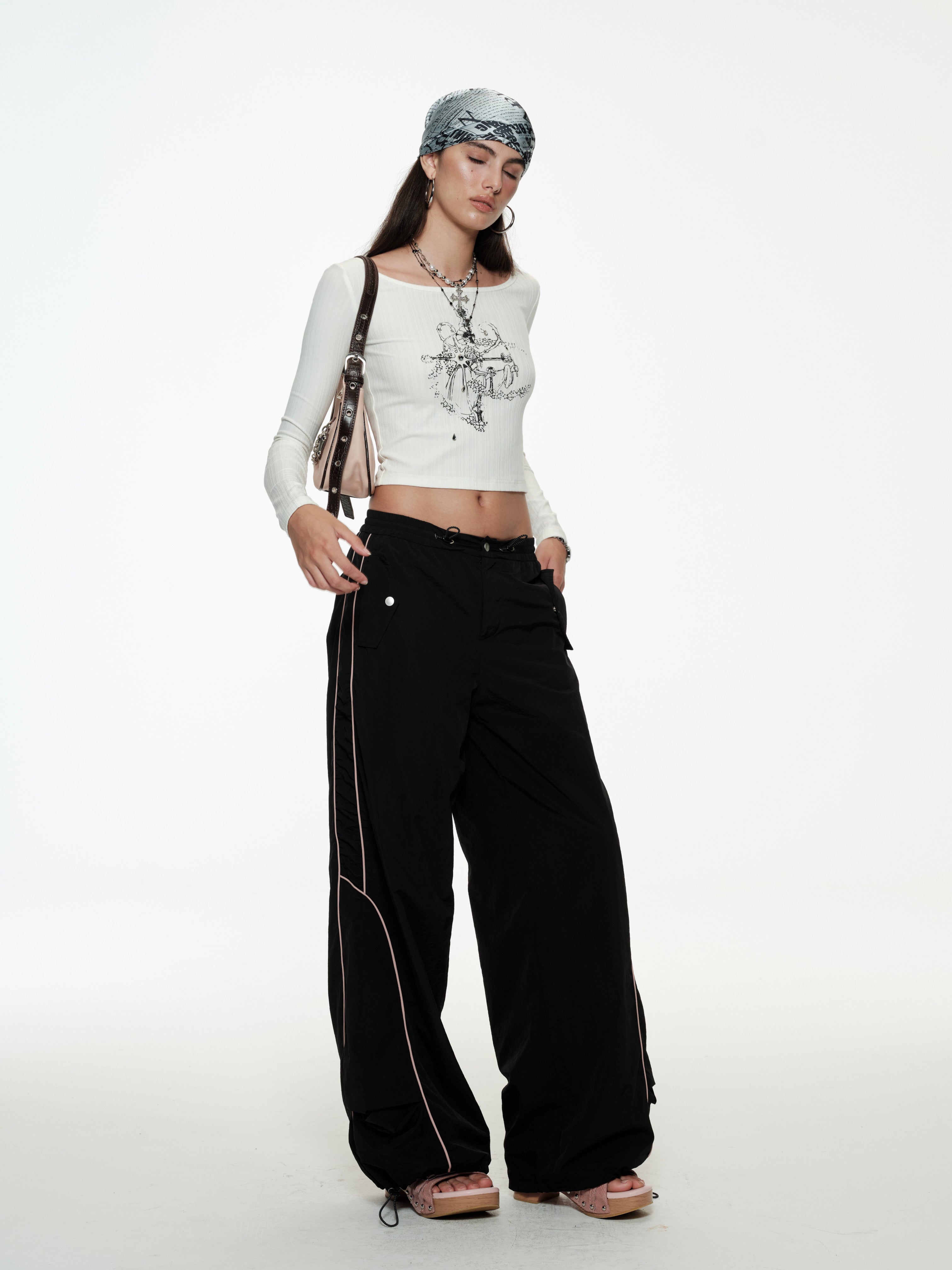 PROD Rhinestone Lace-Up Long Sleeve
