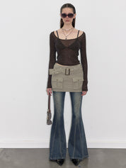 PROD  Rhinestone Semi-Sheer Long Sleeve