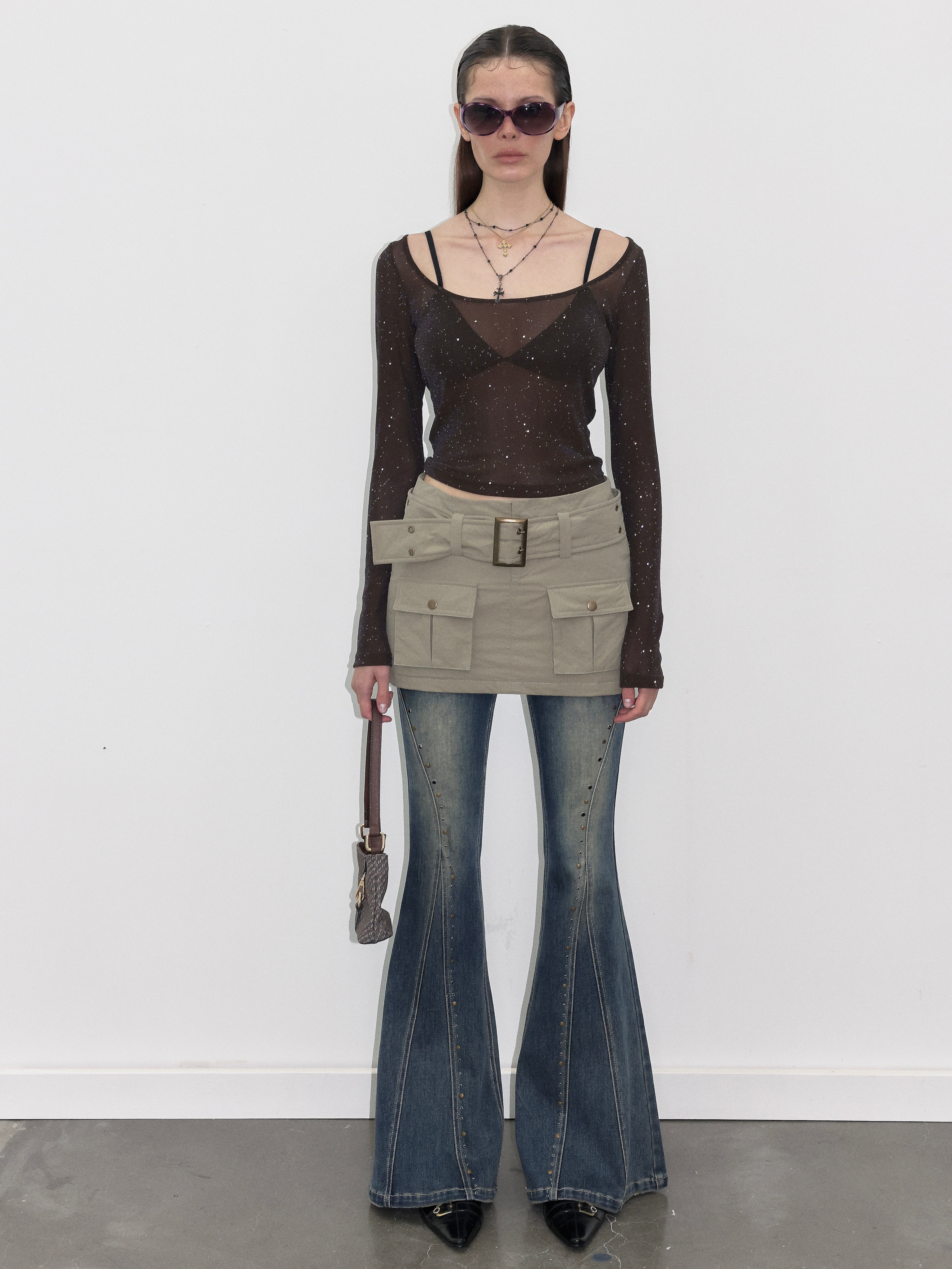 PROD  Rhinestone Semi-Sheer Long Sleeve