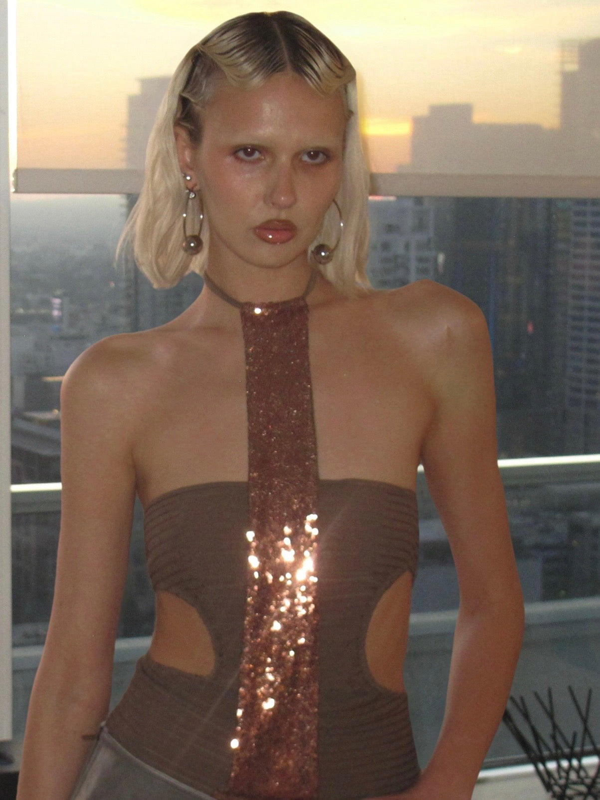 PROD Rockaholic Sequin Halter Top