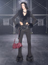 PROD Sasha Faux Fur Trim Flared Pants