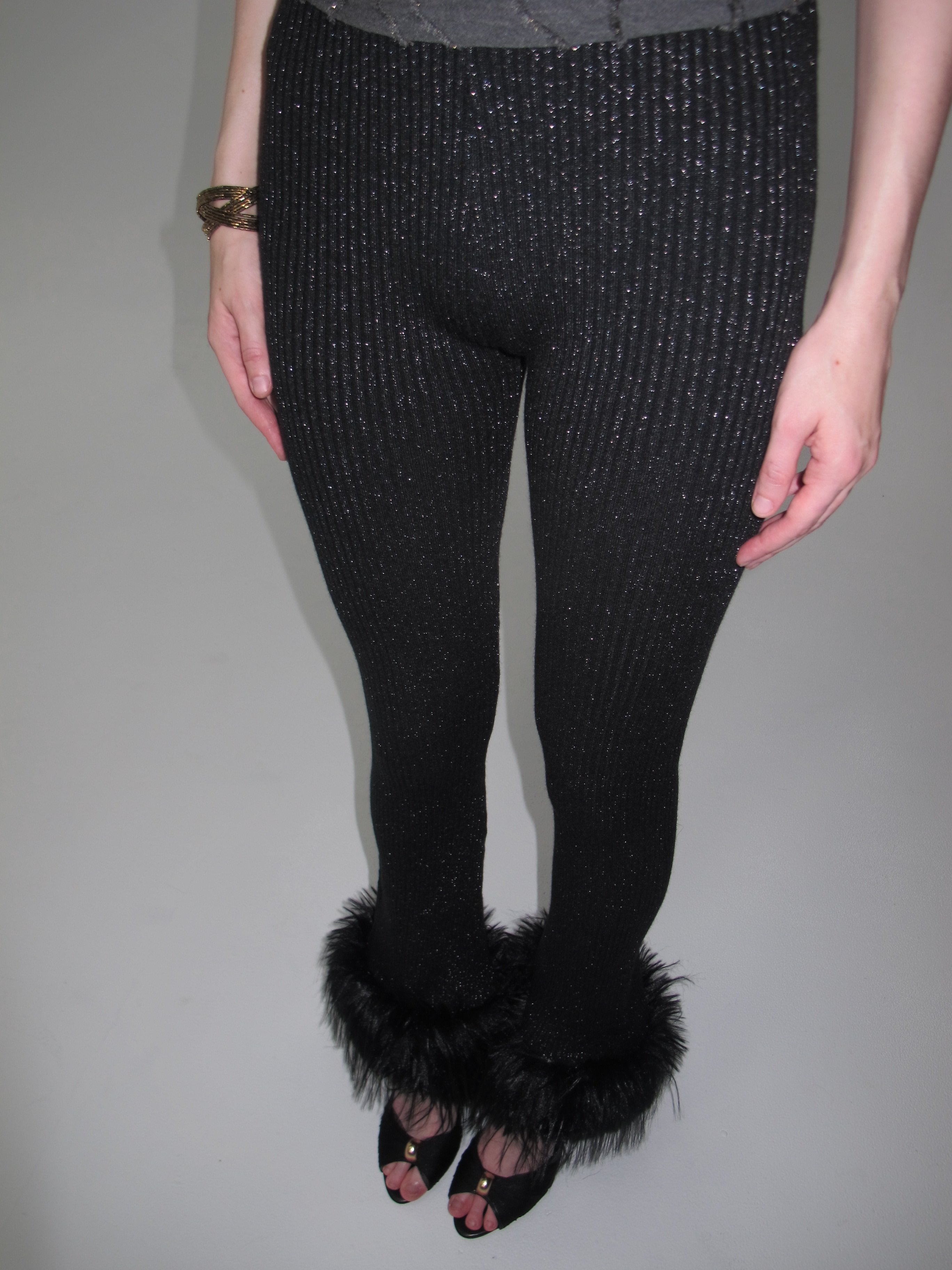 PROD Sasha Faux Fur Trim Flared Pants