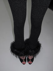 PROD Sasha Faux Fur Trim Flared Pants