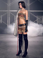Thea Faux Fur Shorts Brown
