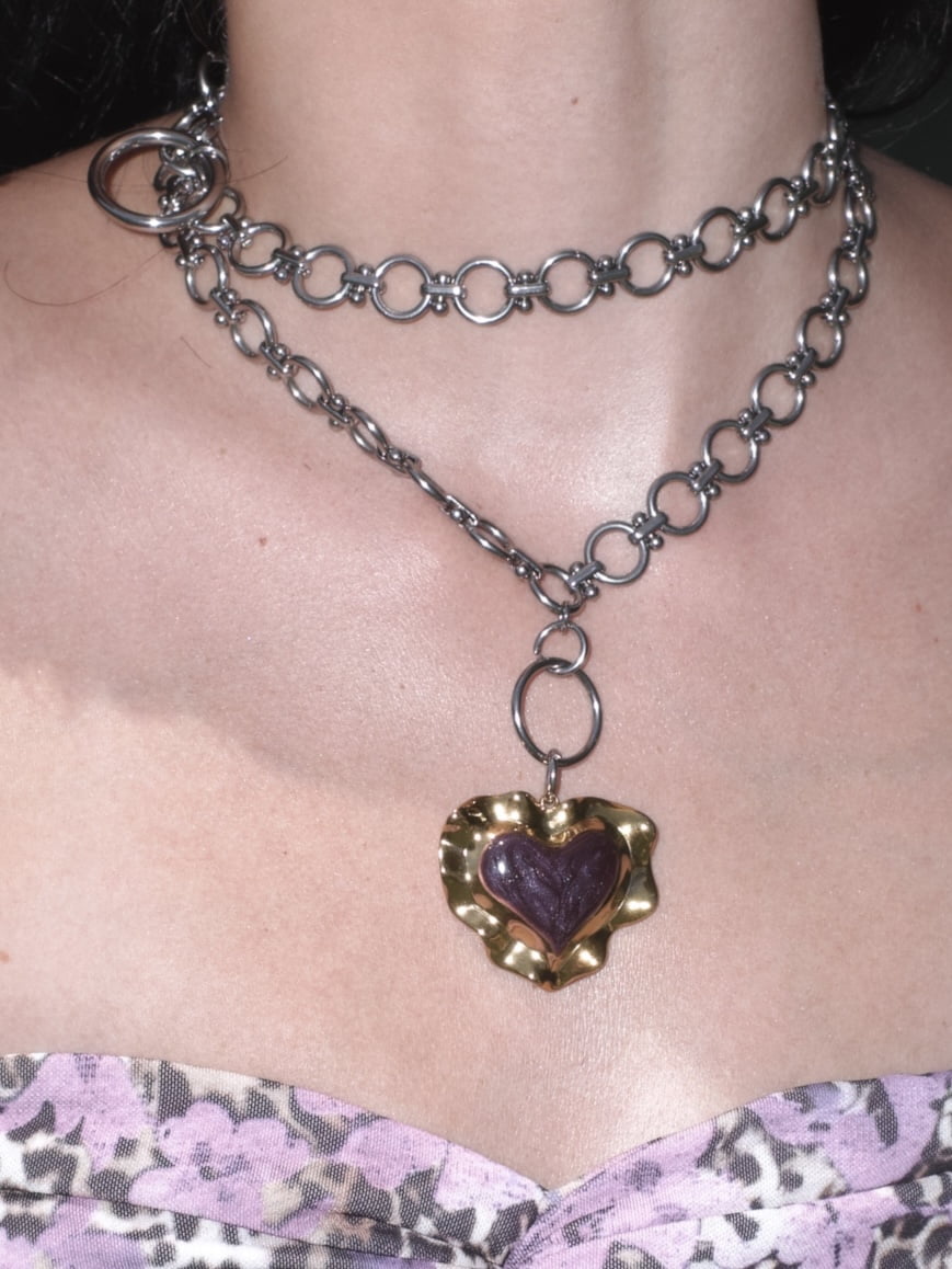  Pre-order 7-14days Molten Heart Multi-Wear Necklace
