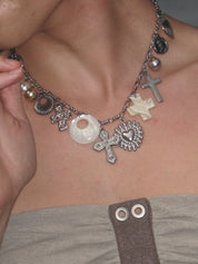 PROD Silver Talis Mixed Charm Necklace