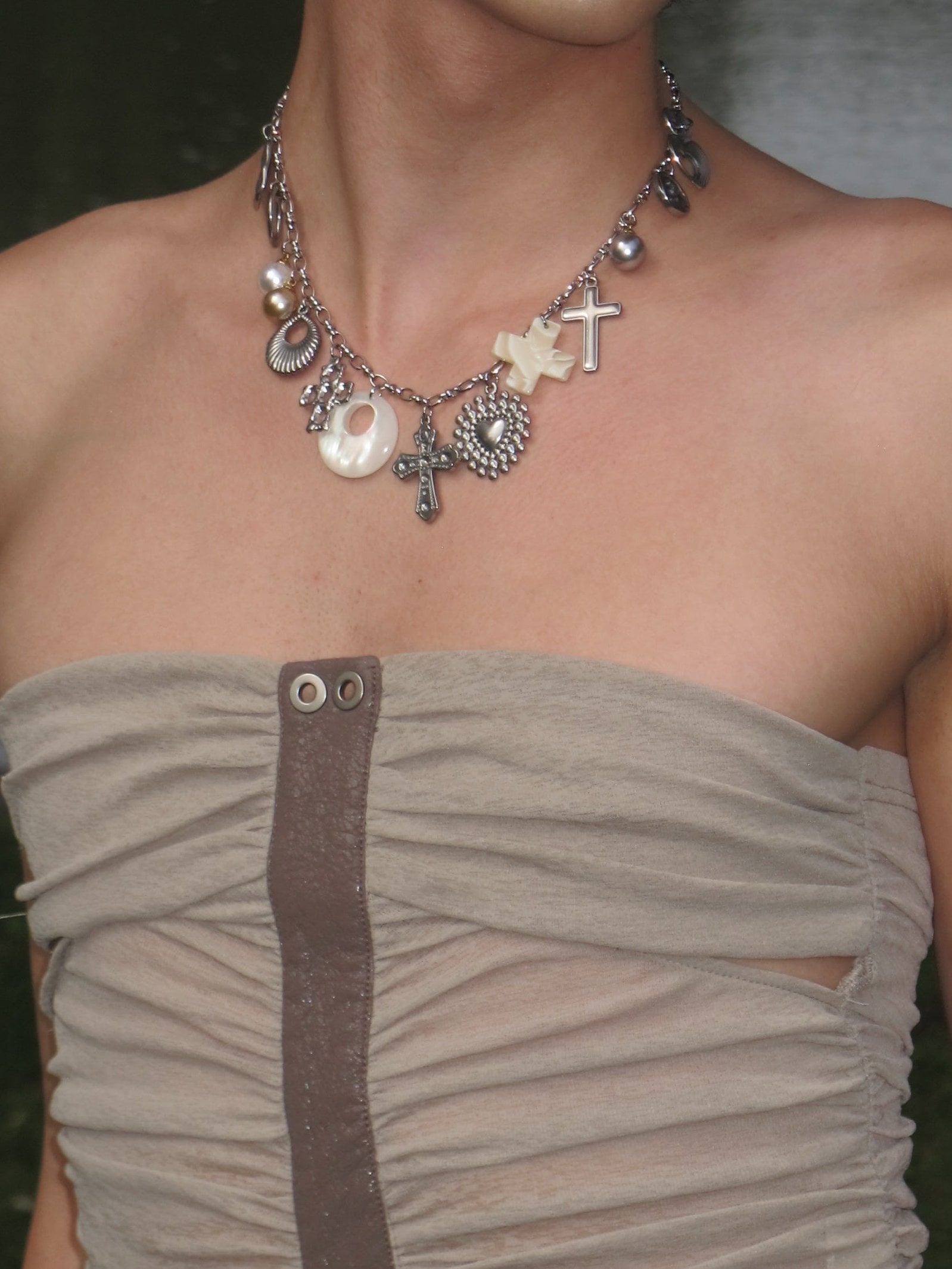 PROD Silver Talis Mixed Charm Necklace