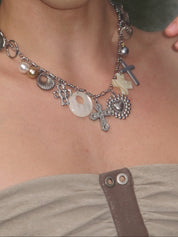 PROD Silver Talis Mixed Charm Necklace