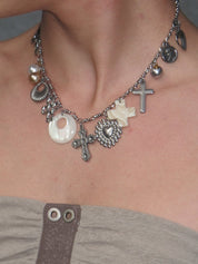 PROD Silver Talis Mixed Charm Necklace