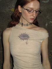 PROD Solid Color Asymmetric Neckline Dress/Top