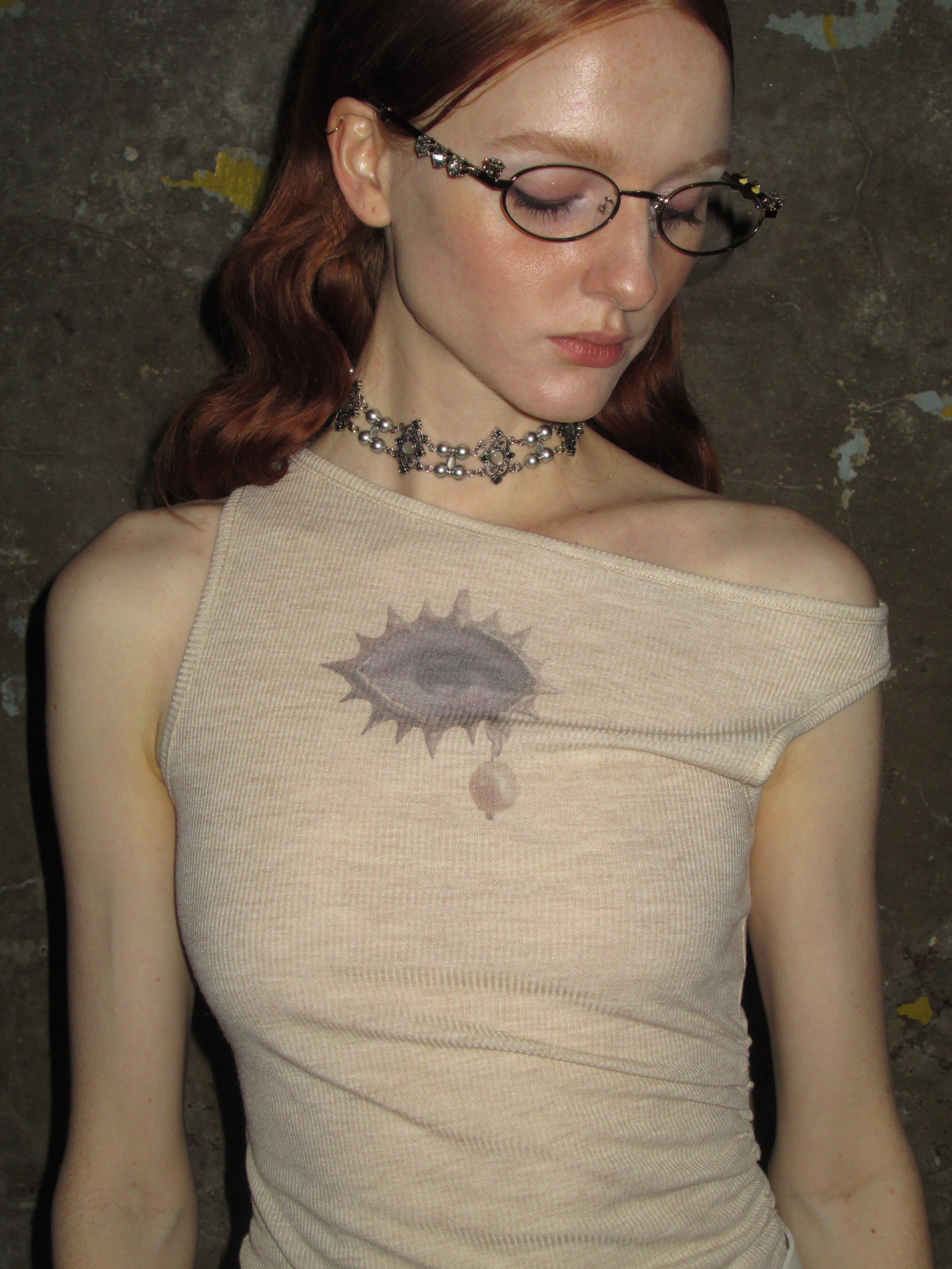 PROD Solid Color Asymmetric Neckline Dress/Top