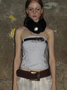 PROD Striped Bandeau Top (With Belt)