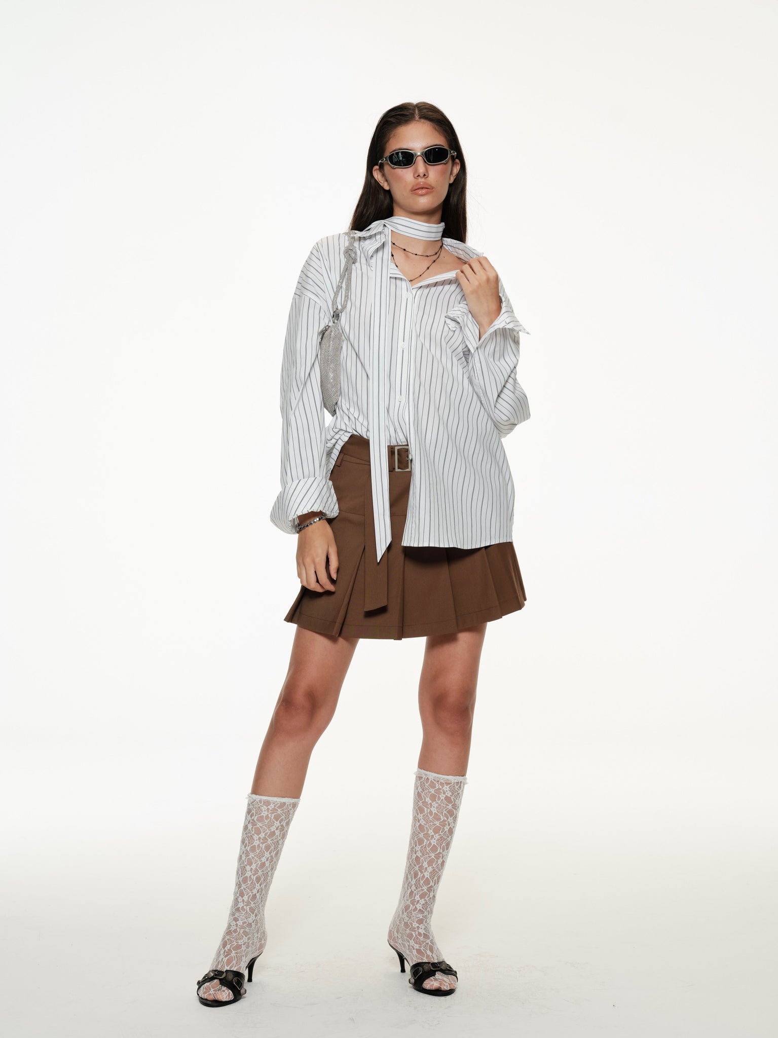 PROD Striped Blouse With Tie